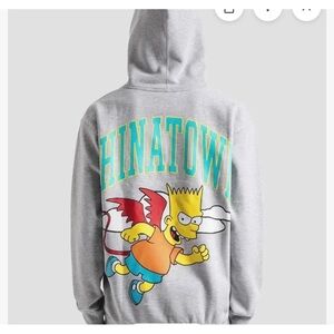 Chinatown Market Bart Simpson Sweatshirt Grey Devil Bart The Simpsons Medium